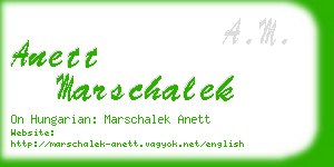 anett marschalek business card